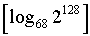 log68(2^128)